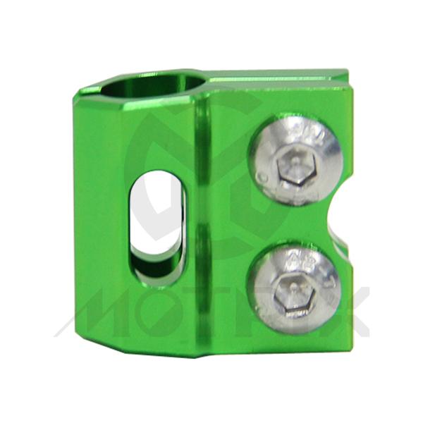 CNC alloy brake line clamps for KAWASAKI KX 80, KX 112, KX 250, KX 450XC, KXF 250, SUZUKI RM 65, RM 125, RM 250, RMZ 250, RMZ 450 green
