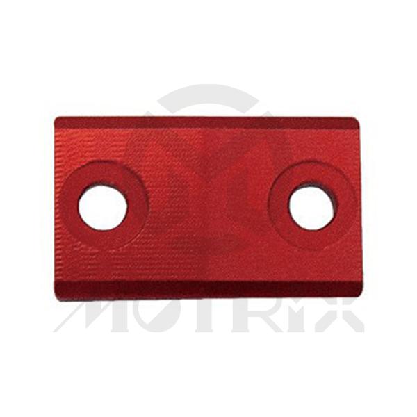 CNC alloy brake line clamps for BETA 125 RR, 250 Xtrainer, 350 RR, 400 RR. 498 RR, 500 RR red