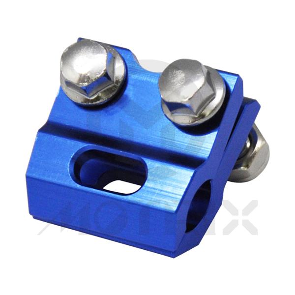 CNC alloy brake line clamps for TM EN/MX 125, EN/MX 144, EN/MX 300, EN/MX 530 blue