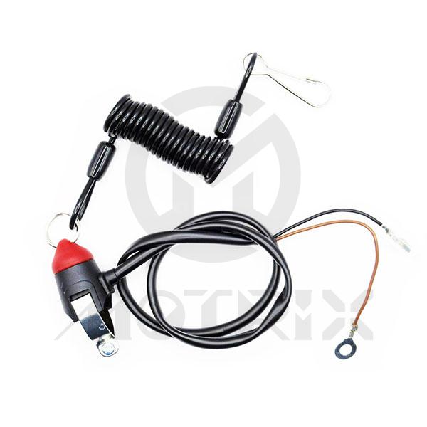 Universal kill switch with magnet. Normal open switch with black coil lanyard.
