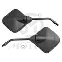 (Pair) Mirror for universal, black square style with 10mm Thread