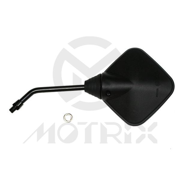 Mirror for universal, black square style with 10mm Thread