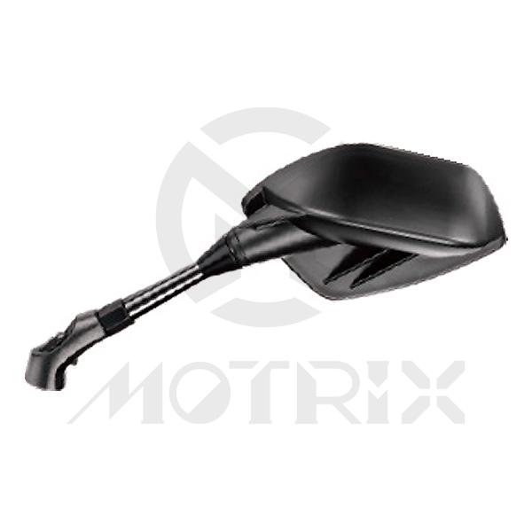 Mirror for universal. Housing : Plastic / Black ; Stay : Aluminum / Black