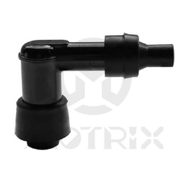 Spark plug resistor covers 90° elbow type, resistor: 5KΩ. NGK Type: LB05E