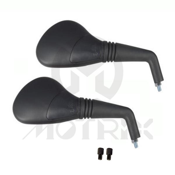 Mirror LH/RH (pair) for MBK YQ NITRO 50/100, black, with E-mark