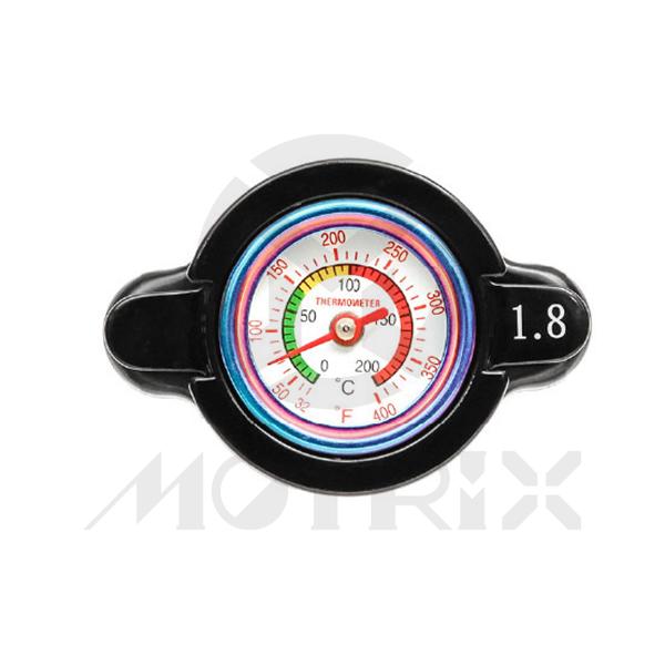 High pressure radiator gauge caps for Japanese motorcycles, pressure: 1.8KG. Outside: Fahrenheit, Inside: Celsius
