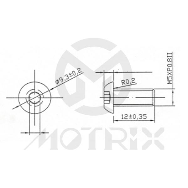 Hex socket cone bolt for ADLY MOTO ATV-220S(261A) EU2