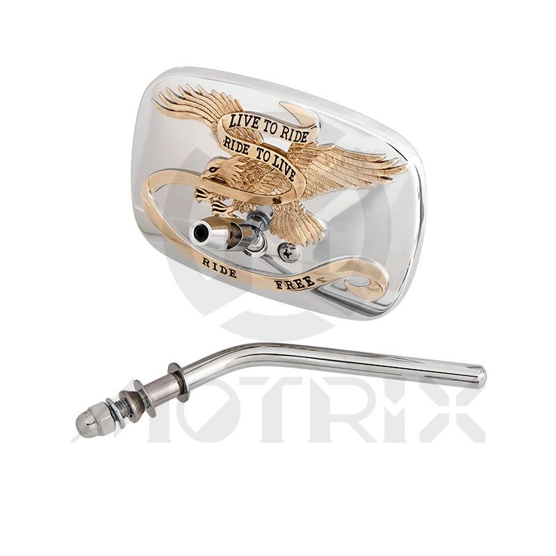 Harley mirror Fits '82-later models (except VRSCF, XG750A, '14-'16 FLHR, FLHRC and FLHRSE, '14-later FLHTKSE, '23-later FLHXSE, '18-later FLTRXSE, '24-later FLHX, FLTRX, FLTRXSTSE and Revolution Max models). Street Glide models require separate purchase of Fairing Plug Kit P/N 57300063. Does not fit XL1200X with mirrors mounted below the handlebar