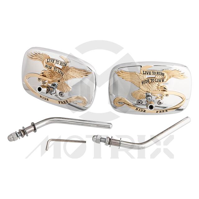 Harley mirror Fits '82-later models (except VRSCF, XG750A, '14-'16 FLHR, FLHRC and FLHRSE, '14-later FLHTKSE, '23-later FLHXSE, '18-later FLTRXSE, '24-later FLHX, FLTRX, FLTRXSTSE and Revolution Max models). Street Glide models require separate purchase of Fairing Plug Kit P/N 57300063. Does not fit XL1200X with mirrors mounted below the handlebar