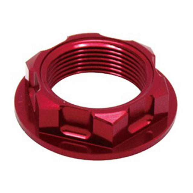 Steering stem nut, CNC machined for GAS GAS EC125, EC200, EC250, XC300, XC450 Red