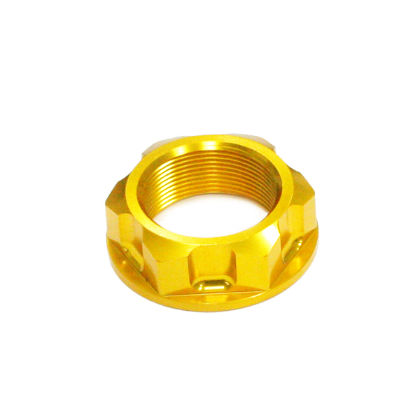 Steering stem nut, CNC machined for HONDA CR85R, XR250R, YAMAHA YZ125 ; SUZUKI RM125