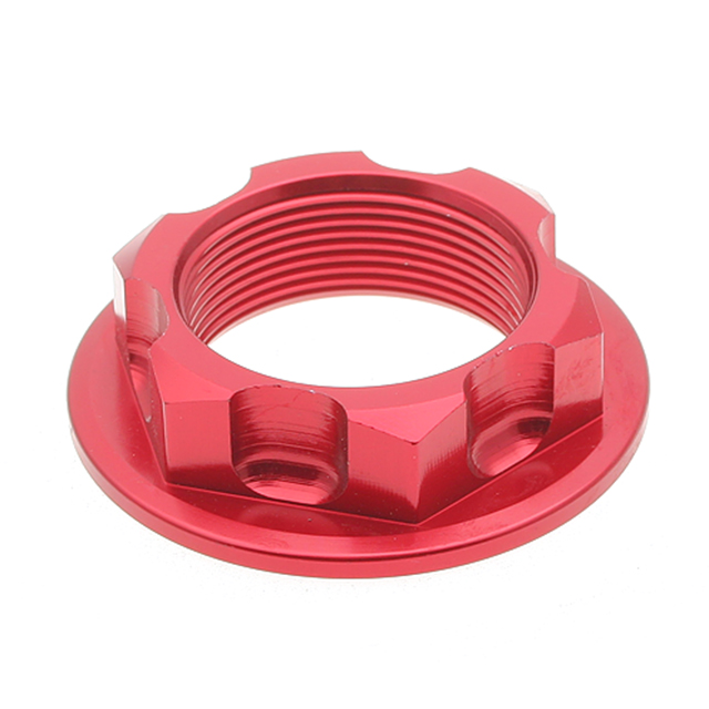 Steering stem nut, CNC machined for HONDA CRF 150F, CRF 230F Red