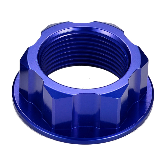 Steering stem nut, CNC machined for YAMAHA WR 250R, WR 250X Blue
