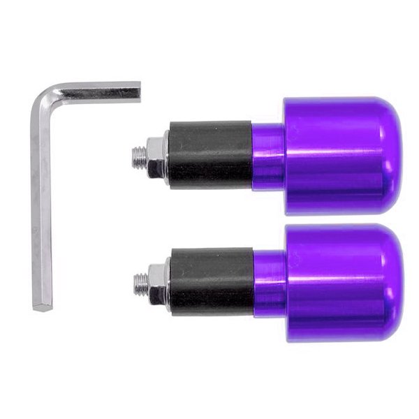 Handlebar end purple D/17mm