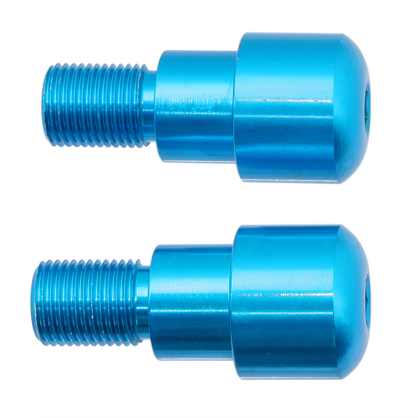 Bar end round head blue