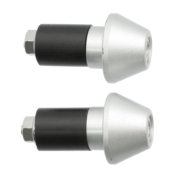 Bar end silver 17mm