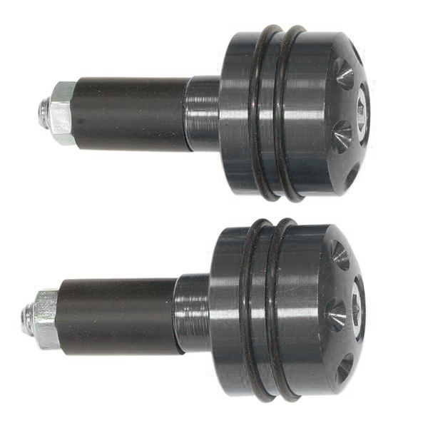 CNC bar end with 2 rubbers (13mm)