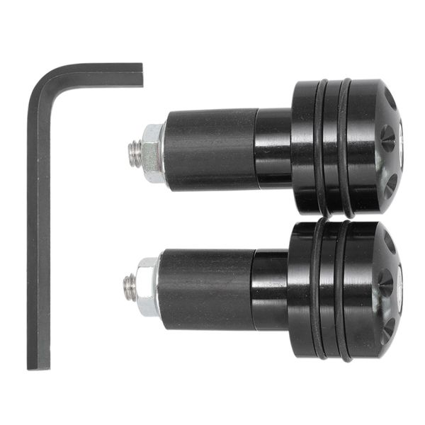 CNC bar end with 2 rubbers (17mm)