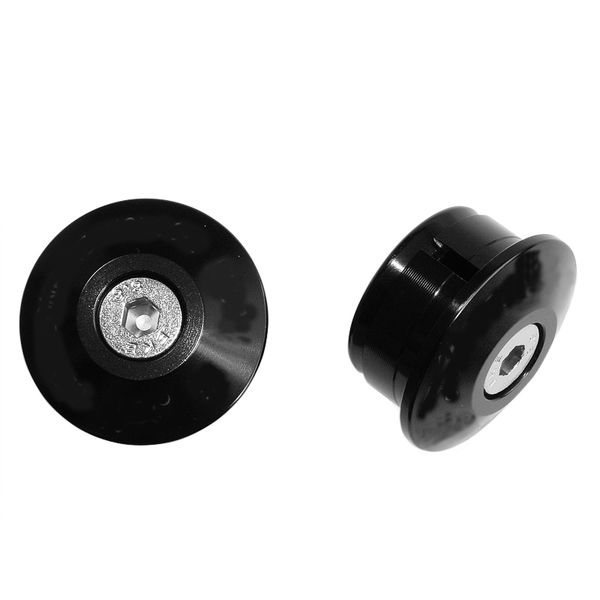 Aluminum bar end cap black dia/22.5mm