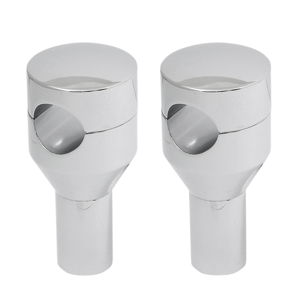 Chrome aluminum round riser H: 3''