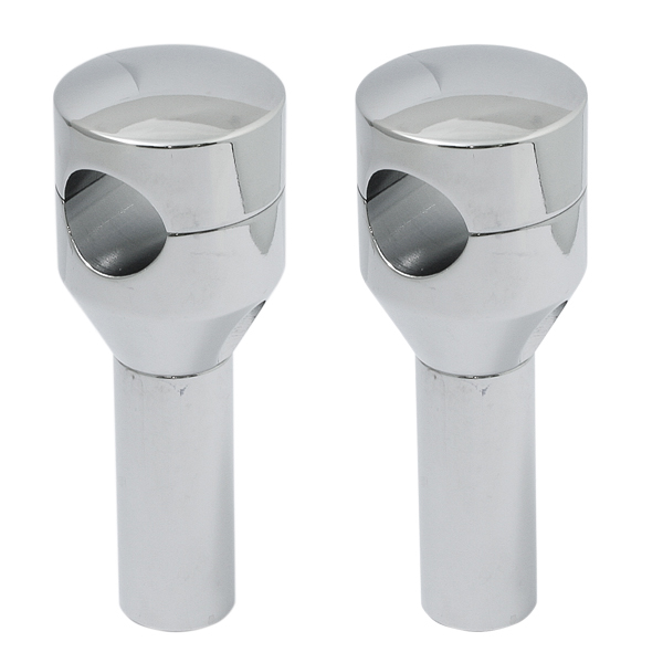Chrome aluminum round riser H: 4''