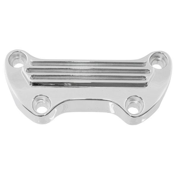 Handlebar top standard finned riser clamp silver