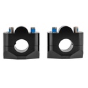 Alloy handlebar clamps with flat mount, polish & anodized