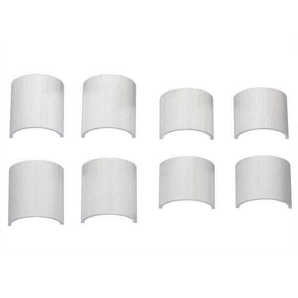 Handlebar clamps adapters silver 22.2mm (4pc/set)