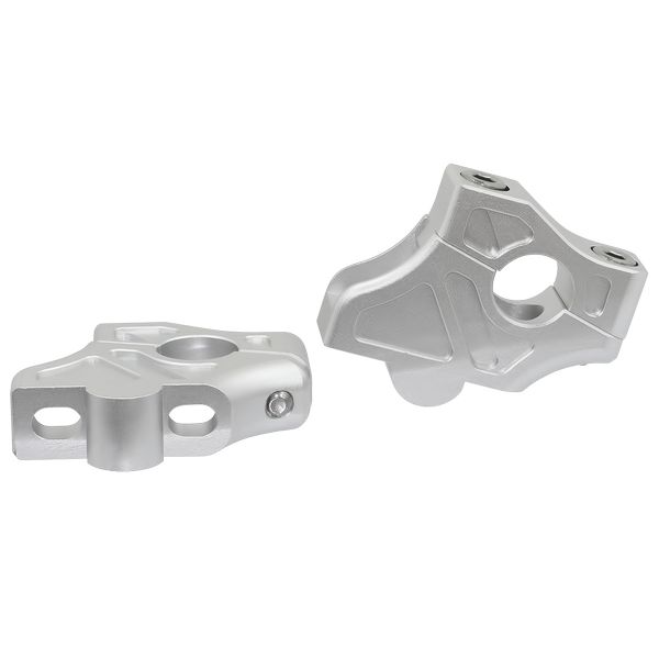 Bar clamp 22.2mm AL6061 silver polish