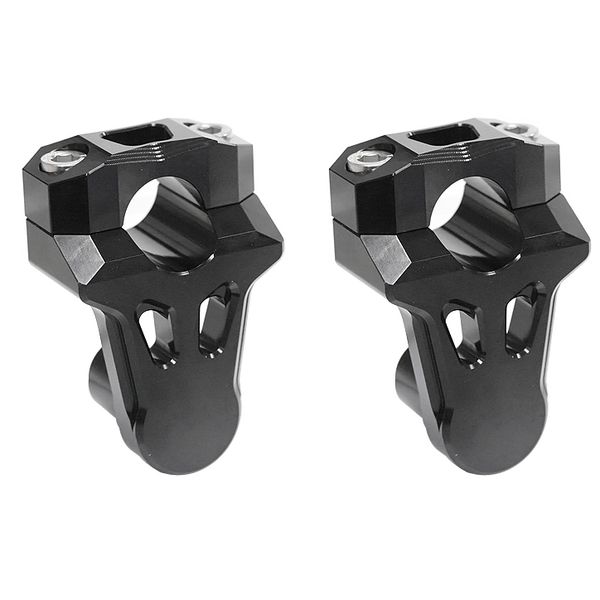 Alloy handlebar clamps with high polish & anodized 