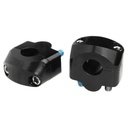 Black universal solid bar mount kits bar bore: 22.2mm