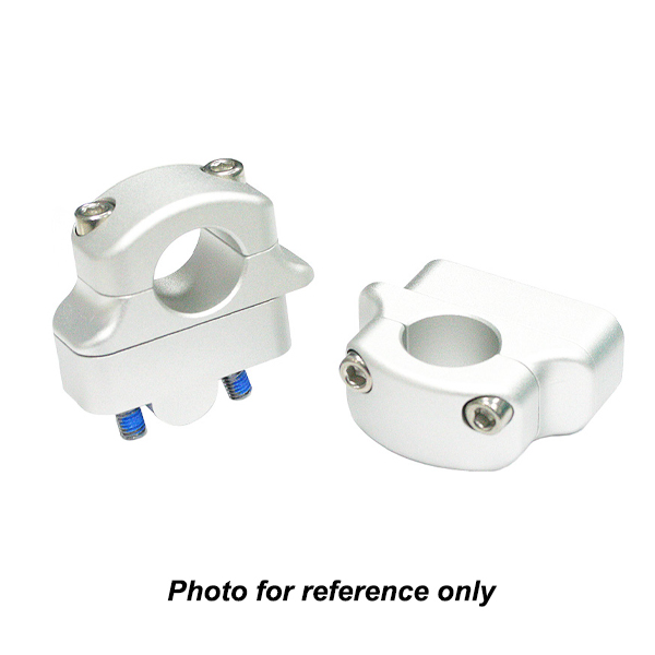 Handlebar clamp 22.2mm alloy CNC machined AL6061, black