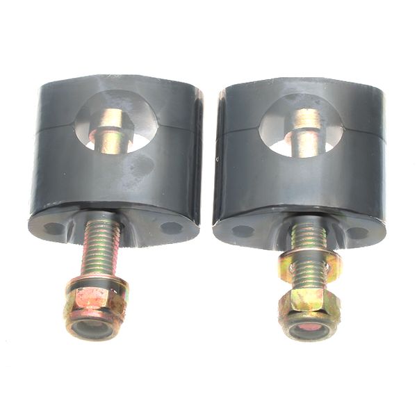 Alloy handlebar clamps black 28.6mm with gold bolt