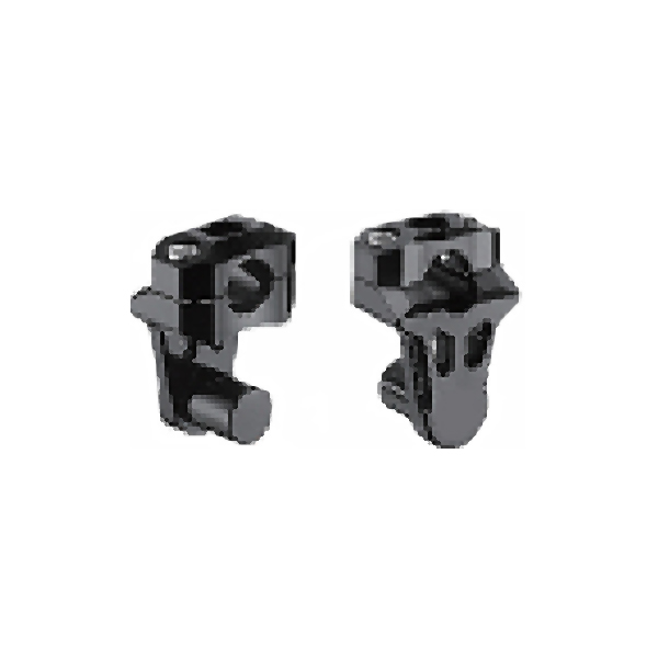 Alloy handlebar clamps 28.6mm with high polish & anodized black