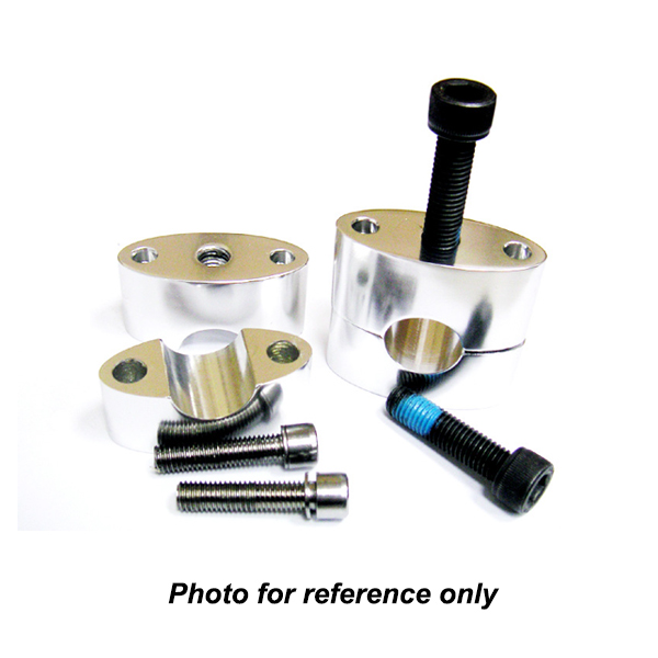 Alloy handlebar clamps with high polish & anodized 