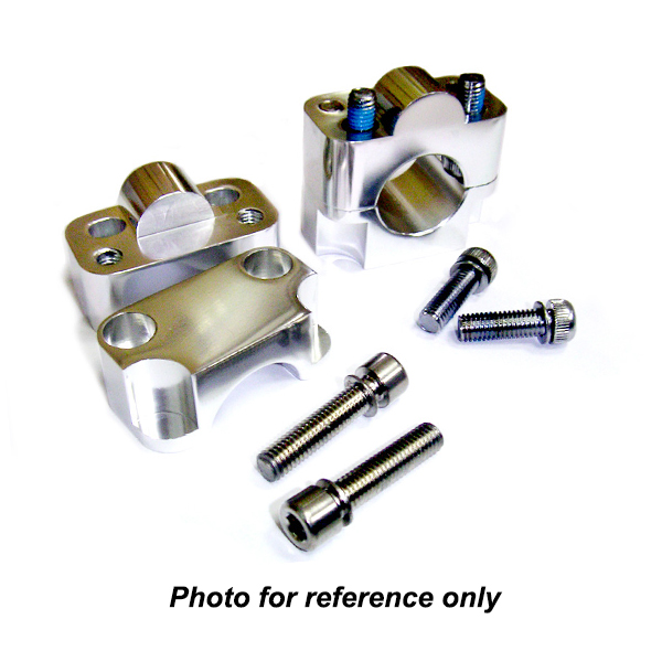 Alloy handlebar clamps with high polish & anodized