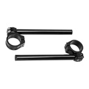 Clip-on handlebar (Fork mount I.D: 50mm) black for APRILIA RS250, DUCATI MILLE, HONDA CBR 929/954, RC51 00-10, KAWASAKI ZX6R/RR, 03-10, ZX10R 04-10, ZX14R