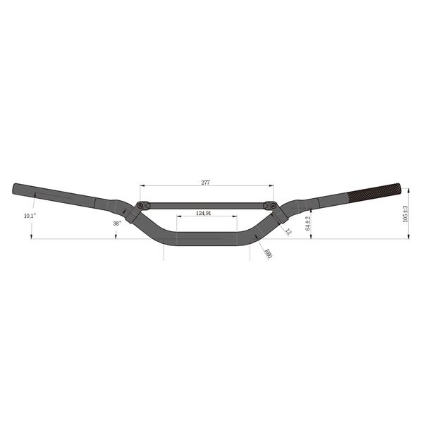 28.6mm handlebar,W804/CW:110/H:105/R:64/Sweep:54/Control length:200 (mm)for CRF, KX/KXF