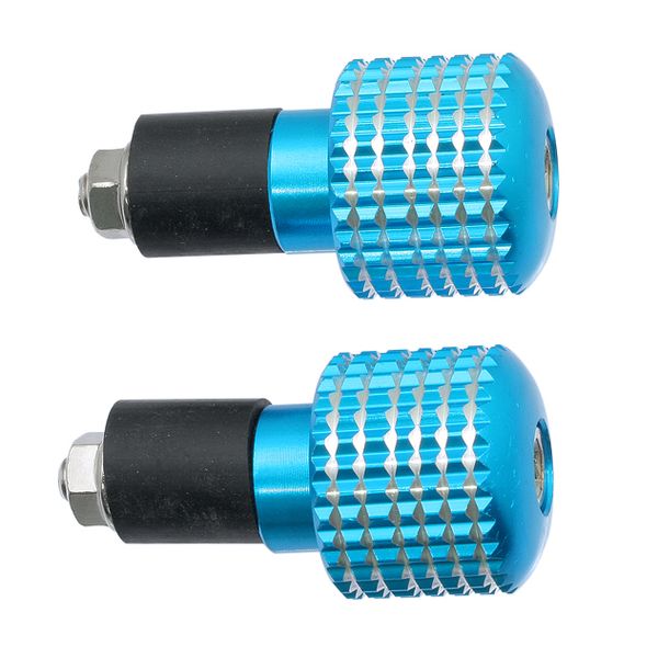 Motorcycle bar end blue 17mm