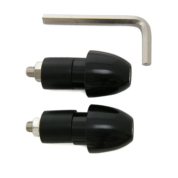 Motorcycle bullet bar end 13mm, black