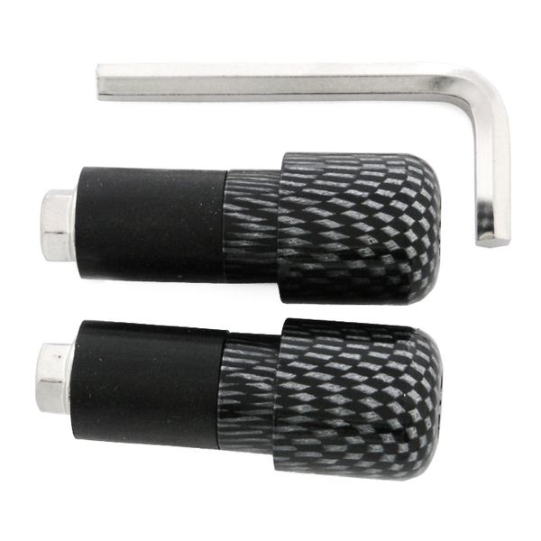 Motorcycle small anti-vibration bar end carbon look D/17mm