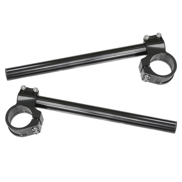 Clip-On for HONDA CBR1000RR 04-10 ; KAWASAKI ZX11 90-97 ; SUZUKI BANDIT 97-05 ; YAMAHA R6 99-04. D:43MM BLACK