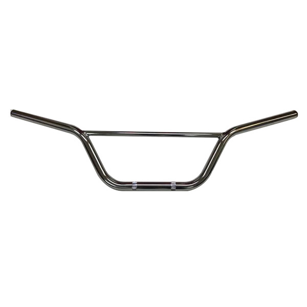 Universal steel handlebar 7/8'', black. W: 31.5'', R: 5.5'', Center W: 6'', Pullback: 3.25''
