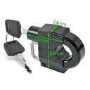 Helmet lock, universal fit – for motorcycles with 25mm mounting distance. Material: Zinc Alloy