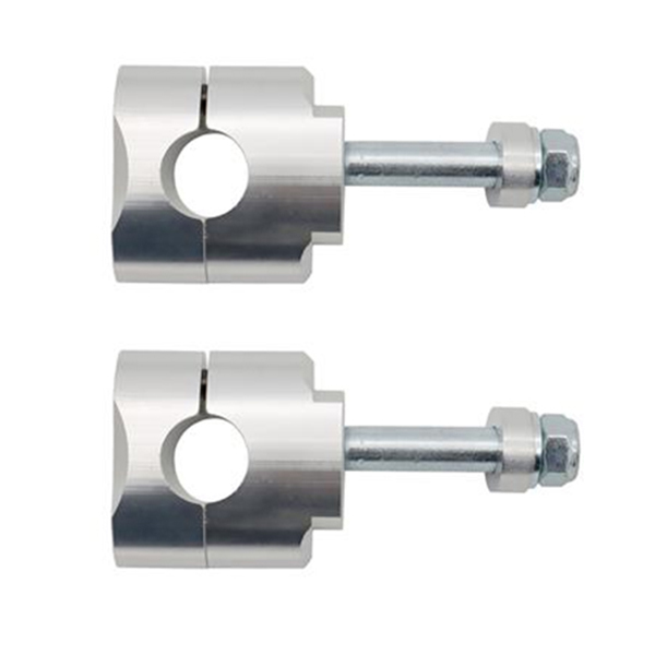 Alloy handlebar AL6061 T6 clamp 22.2mm, silver. Screw size: 19mm.