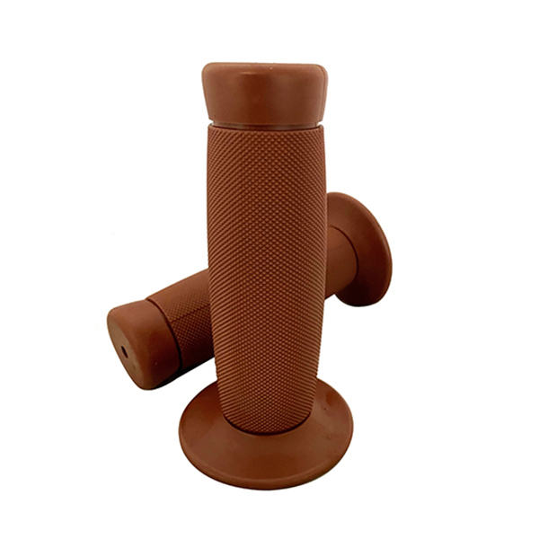 Vintage brown soft grips (1",1 1/8") 124MM. Material: TPR
