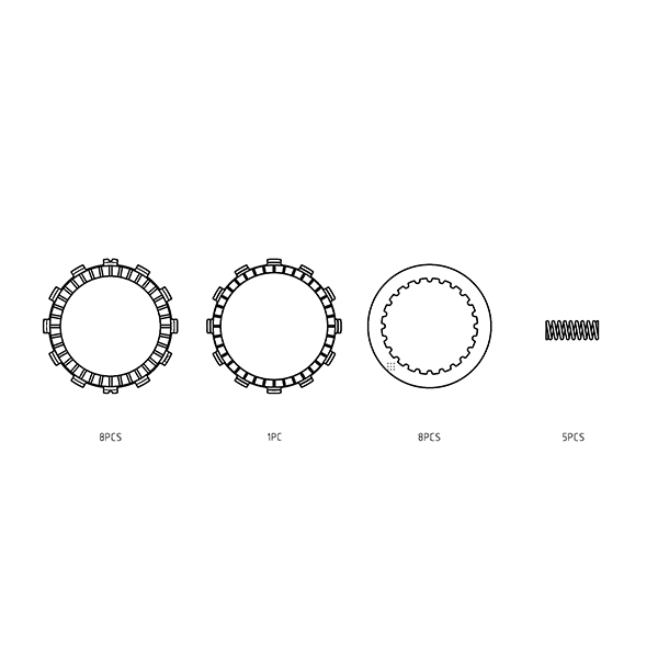 Clutch set with spring, friction paper FOR HONDA CRF 250R, RX 22-24 