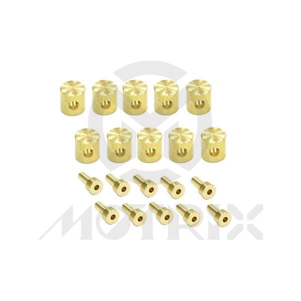 Barrel nipple 3/8 for 2mm wire 10 pcs