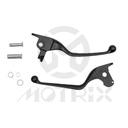 Harley Black hand control lever kit fits 14-16 Touring models equipped with hydraulic clutch. Does not fit Trike models.