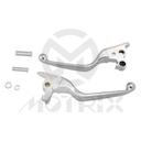 Harley Chrome hand control lever kit fits 18-later Softail models. Will slightly extend brake lever reach of dual disc Softails, FXFBS, FXDRS, FXLRST and FXRST.